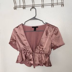 Satin Crop Top